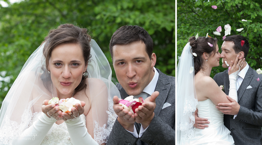 hochzeitspaar blüten fotografie glueckskatze